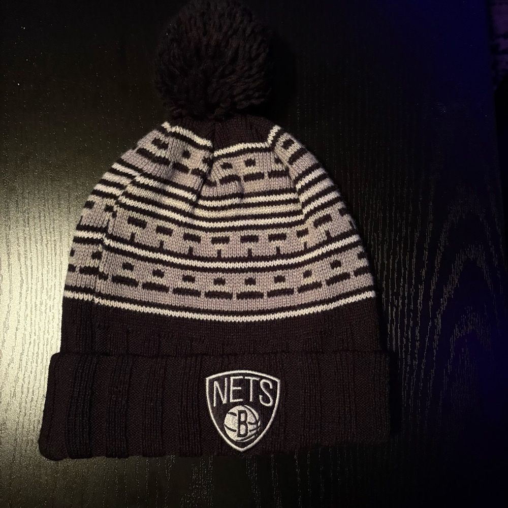 Mitchell & Ness Black and Gray‎ Brooklyn Nets Beanie
